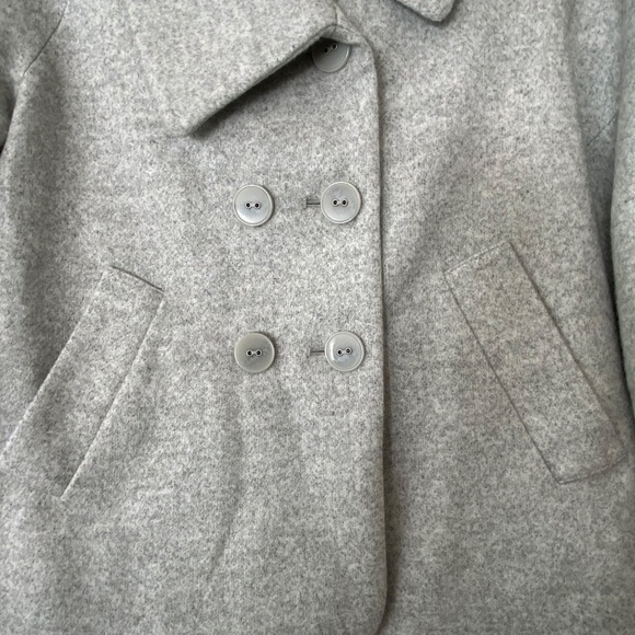 Laundry Shelli Segal wool blend double breast collared jacket light mixed grey - Picture 11 of 14